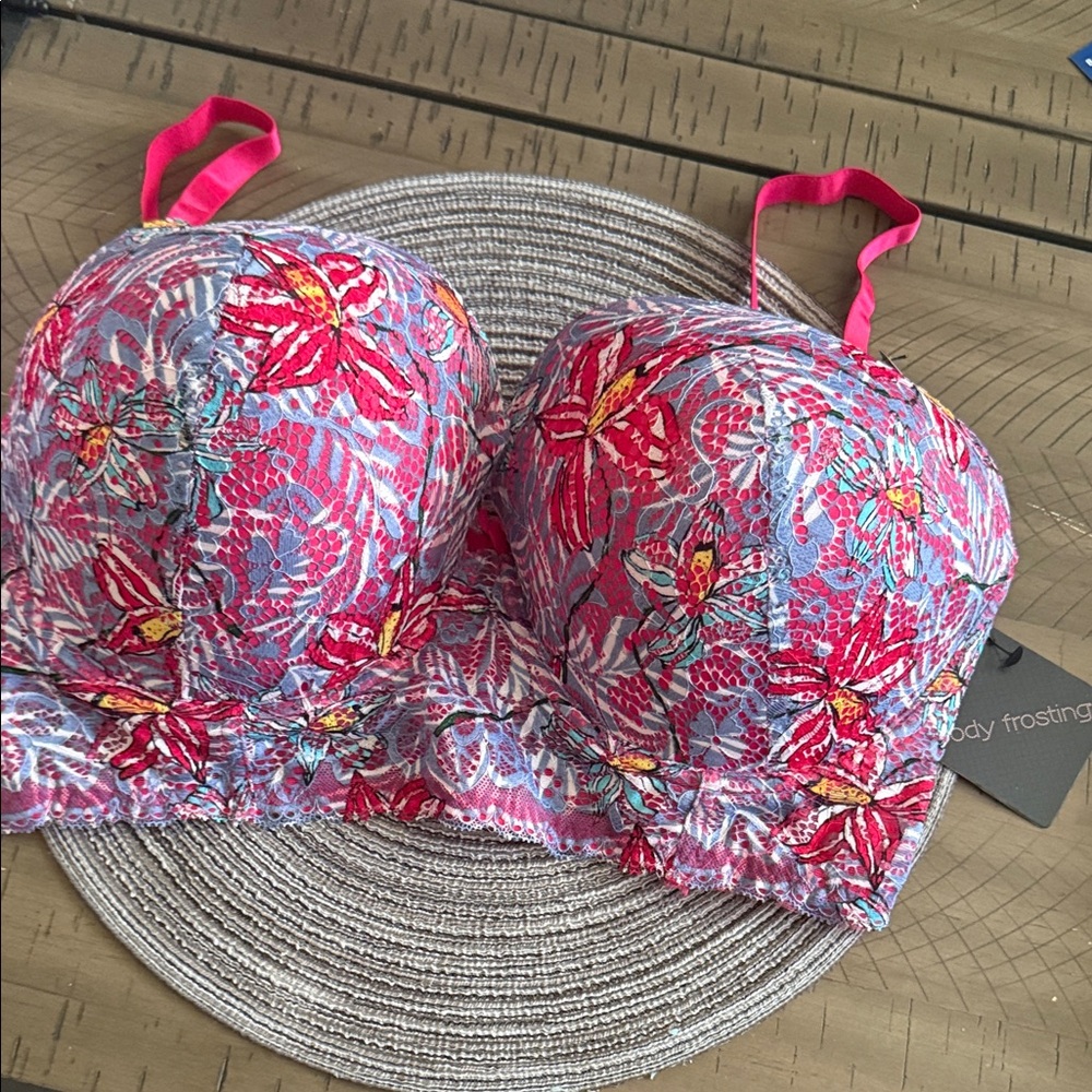 2/$25 Body frosting Floral Bra various sizes NWT